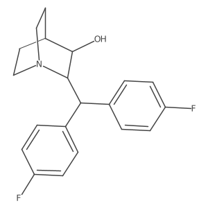 rel-(2R,3R)-2-[Bis(4-fluorophenyl)methyl]-1-azabicyclo[2.2.2]octan-3-ol结构式