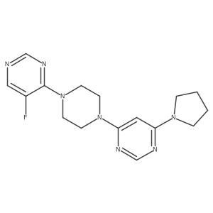 4-[4-(5-Fluoropyrimidin-4-yl)piperazin-1-yl]-6-(pyrrolidin-1-yl)pyrimidine Structure