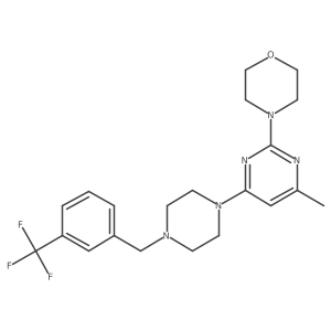 4-[4-Methyl-6-(4-{[3-(trifluoromethyl)phenyl]methyl}piperazin-1-yl)pyrimidin-2-yl]morpholine Structure