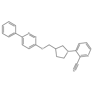 3-(3-{[(6-Phenylpyridazin-3-yl)oxy]methyl}pyrrolidin-1-yl)pyridine-2-carbonitrile结构式