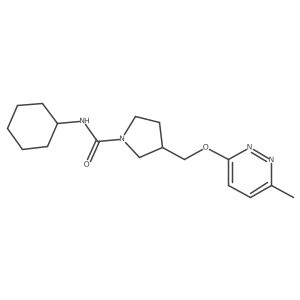 N-cyclohexyl-3-{[(6-methylpyridazin-3-yl)oxy]methyl}pyrrolidine-1-carboxamide Structure
