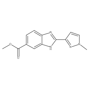 methyl 2-(1-methyl-1H-pyrazol-3-yl)-1H-1,3-benzodiazole-6-carboxylate结构式