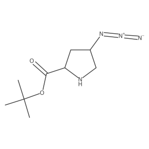 tert-butyl (2R,4R)-4-azidopyrrolidine-2-carboxylate结构式
