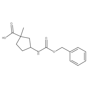 3-{[(Benzyloxy)carbonyl]amino}-1-methylcyclopentane-1-carboxylic acid结构式