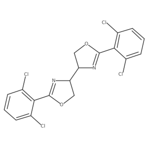 (4S,4'S)-2,2'-Bis(2,6-dichlorophenyl)-4,4',5,5'-tetrahydro-4,4'-bioxazole结构式