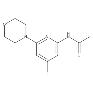 N-[4-Iodo-6-(4-morpholinyl)-2-pyridinyl]acetamide结构式