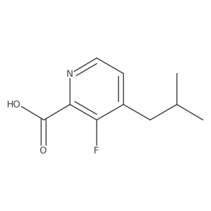 3-Fluoro-4-(2-methylpropyl)pyridine-2-carboxylic acid Structure