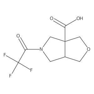 rac-(3aR,6aR)-5-(trifluoroacetyl)-hexahydro-1H-furo[3,4-c]pyrrole-3a-carboxylic acid Structure