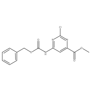 Methyl 6-{[(benzyloxy)carbonyl]amino}-2-chloropyrimidine-4-carboxylate结构式