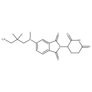 5-[(3-Amino-2,2-dimethylpropyl)-methylamino]-2-(2,6-dioxopiperidin-3-yl)isoindole-1,3-dione Structure