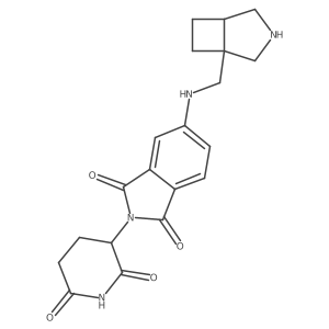 rac-5-({[(1R,5R)-3-azabicyclo[3.2.0]heptan-1-yl]methyl}amino)-2-(2,6-dioxopiperidin-3-yl)-2,3-dihydro-1H-isoindole-1,3-dione结构式