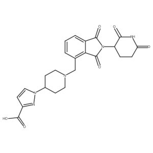 1-(1-((2-(2,6-dioxopiperidin-3-yl)-1,3-dioxoisoindolin-4-yl)methyl)piperidin-4-yl)-1H-pyrazole-3-carboxylic acid结构式