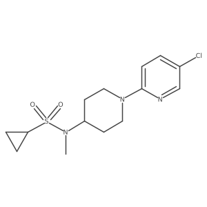N-[1-(5-chloropyridin-2-yl)piperidin-4-yl]-N-methylcyclopropanesulfonamide结构式