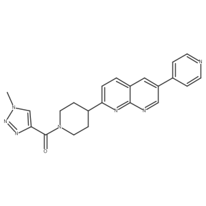 2-[1-(1-methyl-1H-1,2,3-triazole-4-carbonyl)piperidin-4-yl]-6-(pyridin-4-yl)-1,8-naphthyridine Structure