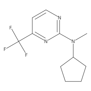 N-cyclopentyl-N-methyl-4-(trifluoromethyl)pyrimidin-2-amine结构式