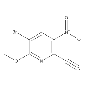 5-bromo-6-methoxy-3-nitro-2-Pyridinecarbonitrile Structure