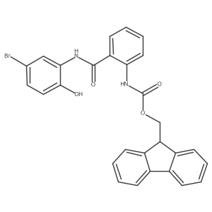 (9H-fluoren-9-yl)methyl N-{2-[(5-bromo-2-hydroxyphenyl)carbamoyl]phenyl}carbamate Structure