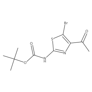tert-butyl N-(4-acetyl-5-bromo-1,3-thiazol-2-yl)carbamate Structure