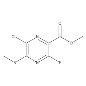 Methyl 6-chloro-3-fluoro-5-(methylthio)pyrazine-2-carboxylate Structure