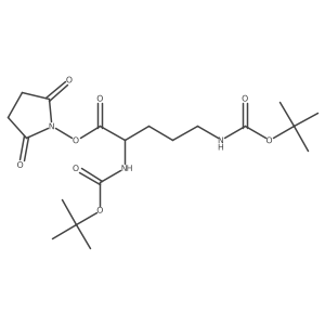 L-Ornithine, N2,N5-bis[(1,1-dimethylethoxy)carbonyl]-, 2,5-dioxo-1-pyrrolidinyl ester Structure