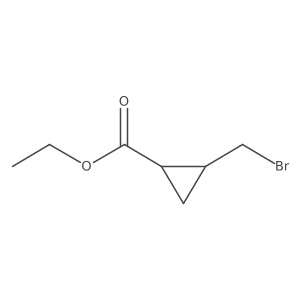 ethyl (1R,2R)-2-(bromomethyl)cyclopropane-1-carboxylate结构式