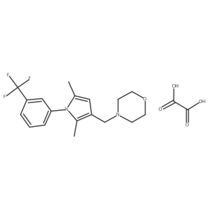 4-((2,5-dimethyl-1-(3-(trifluoromethyl)phenyl)-1H-pyrrol-3-yl)methyl)morpholine oxalate结构式