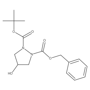 1-Benzyl 2-(tert-butyl) 4-hydroxypyrazolidine-1,2-dicarboxylate Structure
