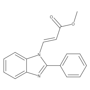 Methyl (2E)-3-(2-phenyl-1H-benzimidazol-1-yl)-2-propenoate结构式