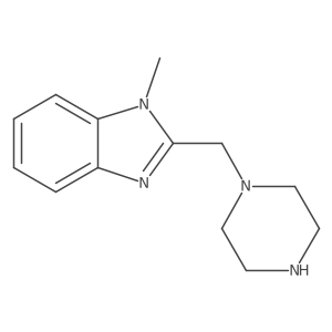1-Methyl-2-(piperazinylmethyl)benzimidazole Structure