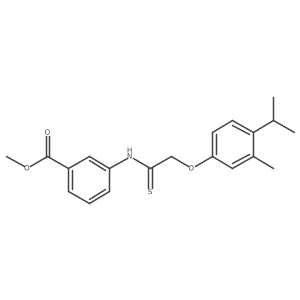 Methyl 3-[[2-[3-methyl-4-(1-methylethyl)phenoxy]-1-thioxoethyl]amino]benzoate结构式