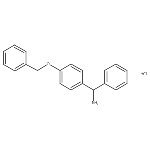 (4-(Benzyloxy)phenyl)(phenyl)methanamine hydrochloride结构式