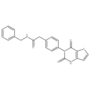N-benzyl-2-(4-(2,4-dioxo-1,2-dihydrothieno[3,2-d]pyrimidin-3(4H)-yl)phenyl)acetamide Structure