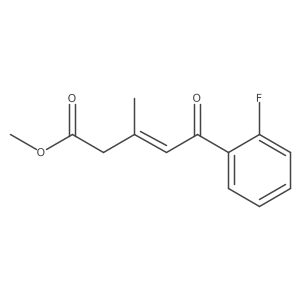 Methyl 5-(2-fluorophenyl)-3-methyl-5-oxo-3-pentenoate结构式