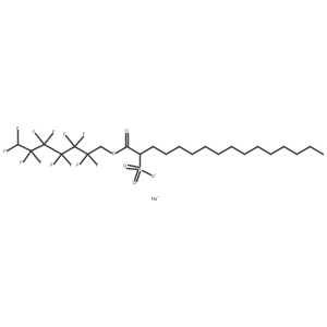 (1H,1H,7H-perfluoroheptyl)-2-sulfohexadecanoate sodium salt Structure