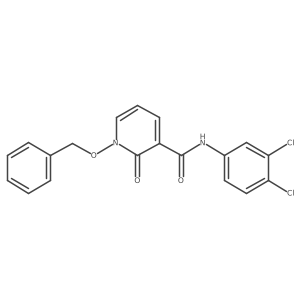 1-(benzyloxy)-N-(3,4-dichlorophenyl)-2-oxo-1,2-dihydropyridine-3-carboxamide结构式