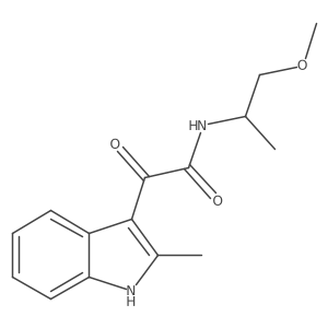 N-(1-methoxypropan-2-yl)-2-(2-methyl-1H-indol-3-yl)-2-oxoacetamide Structure