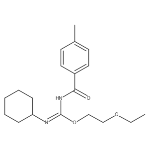 2-Ethoxyethyl N-cyclohexyl-Na(2)-(4-methylbenzoyl)carbamimidate结构式