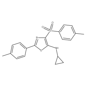 N-cyclopropyl-2-(p-tolyl)-4-tosyloxazol-5-amine结构式