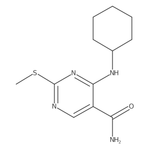 4-(Cyclohexylamino)-2-methylsulfanylpyrimidine-5-carboxamide Structure