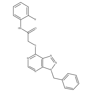 2-((3-benzyl-3H-[1,2,3]triazolo[4,5-d]pyrimidin-7-yl)thio)-N-(2-fluorophenyl)acetamide Structure