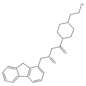 2-[(9H-Fluoren-1-ylmethyl)sulfinyl]-1-[4-(2-hydroxyethyl)-1-piperazinyl]ethanone结构式