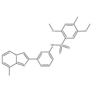 2,5-dimethoxy-4-methyl-N-(3-{8-methylimidazo[1,2-a]pyridin-2-yl}phenyl)benzene-1-sulfonamide Structure