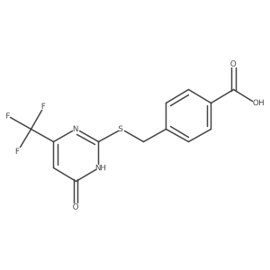 4-({[4-Hydroxy-6-(trifluoromethyl)pyrimidin-2-yl]sulfanyl}methyl)benzoic acid结构式