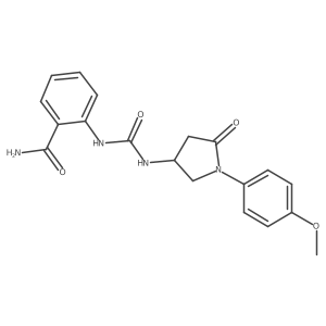 2-(3-(1-(4-Methoxyphenyl)-5-oxopyrrolidin-3-yl)ureido)benzamide结构式