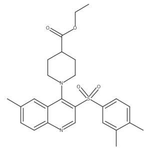 Ethyl 1-(3-((3,4-dimethylphenyl)sulfonyl)-6-methylquinolin-4-yl)piperidine-4-carboxylate Structure