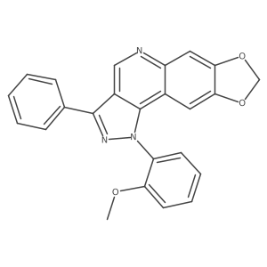 1-(2-methoxyphenyl)-3-phenyl-1H-[1,3]dioxolo[4,5-g]pyrazolo[4,3-c]quinoline Structure