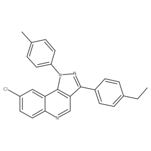 8-chloro-3-(4-ethylphenyl)-1-(4-methylphenyl)-1H-pyrazolo[4,3-c]quinoline结构式