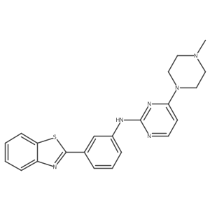 N-[3-(2-Benzothiazolyl)phenyl]-4-(4-methyl-1-piperazinyl)-2-pyrimidinamine Structure