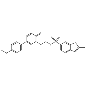 N-(2-(3-(4-methoxyphenyl)-6-oxopyridazin-1(6H)-yl)ethyl)-2-methylbenzo[d]thiazole-6-sulfonamide Structure