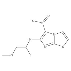 n-(1-Methoxypropan-2-yl)-5-nitroimidazo[2,1-b]thiazol-6-amine结构式